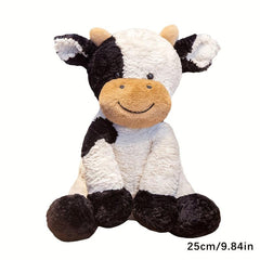 Cute 9in Sitting Cow Plush Toy - Ideal Birthday Gift for Kids