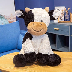 Cute 9in Sitting Cow Plush Toy - Ideal Birthday Gift for Kids