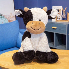 Cute 9in Sitting Cow Plush Toy - Ideal Birthday Gift for Kids