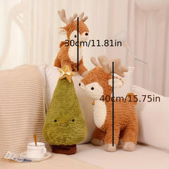 Christmas Elk Plush Doll Funny Decor Indoor Ornaments