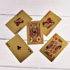Waterproof Golden Playing Cards for Family Game Night & Parties