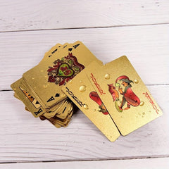 Waterproof Golden Playing Cards for Family Game Night & Parties