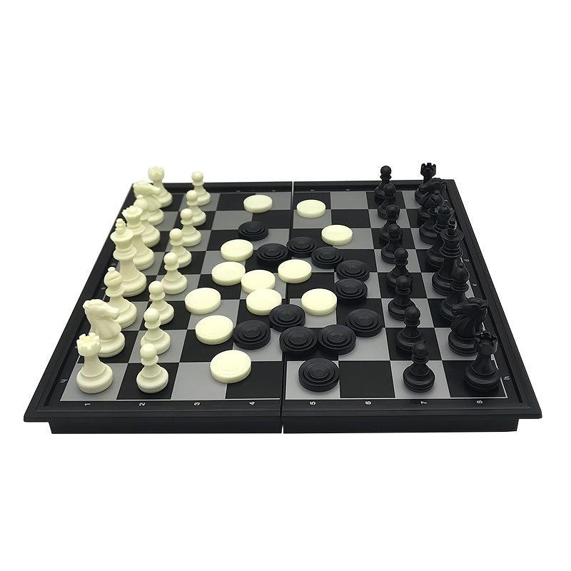 Magnetic Chess & Checkers Board Game