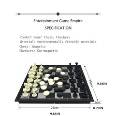 Magnetic Chess & Checkers Board Game