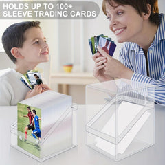 Acrylic Card Boxes 6 Pack Sturdy Storage for 100 Sleeved Cards