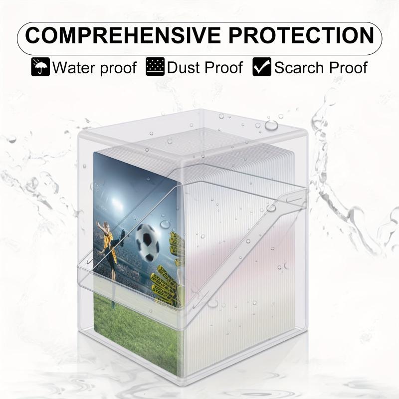 Acrylic Card Boxes 6 Pack Sturdy Storage for 100 Sleeved Cards