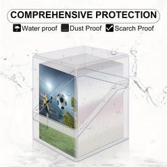 Acrylic Card Boxes 6 Pack Sturdy Storage for 100 Sleeved Cards
