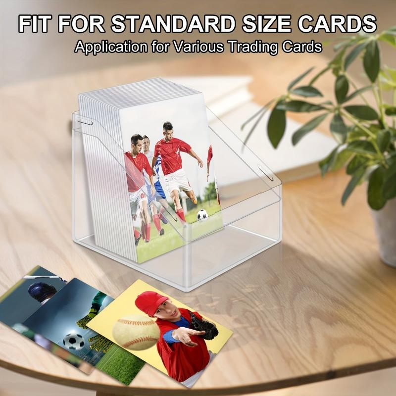 Acrylic Card Boxes 6 Pack Sturdy Storage for 100 Sleeved Cards