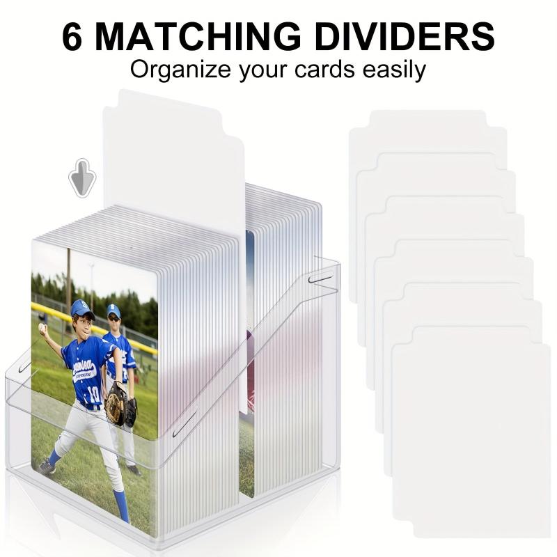 Acrylic Card Boxes 6 Pack Sturdy Storage for 100 Sleeved Cards