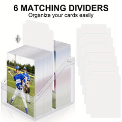 Acrylic Card Boxes 6 Pack Sturdy Storage for 100 Sleeved Cards