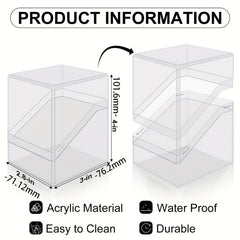 Acrylic Card Boxes 6 Pack Sturdy Storage for 100 Sleeved Cards