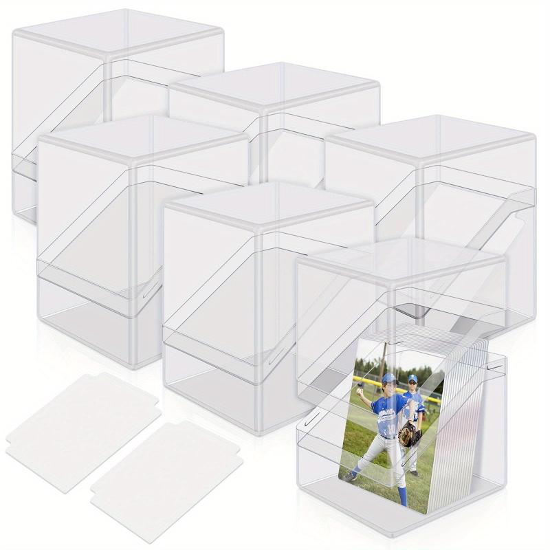 Acrylic Card Boxes 6 Pack Sturdy Storage for 100 Sleeved Cards