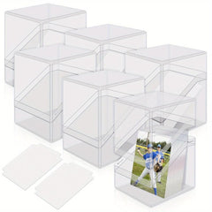 Acrylic Card Boxes 6 Pack Sturdy Storage for 100 Sleeved Cards