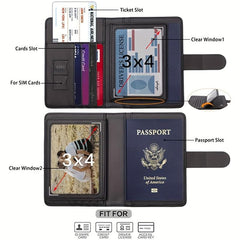 Passport Holder Card Slots Passport Cover For Women Men Waterproof