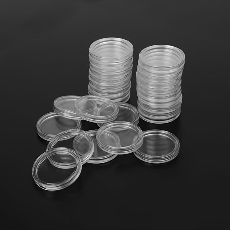 100pcs 25mm Round Coin Storage Box Portable Coin Storage Box
