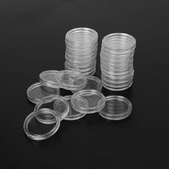 100pcs 25mm Round Coin Storage Box Portable Coin Storage Box