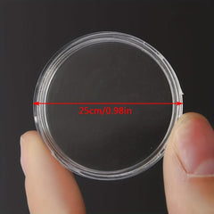 100pcs 25mm Round Coin Storage Box Portable Coin Storage Box