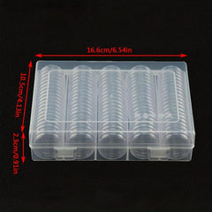 100pcs 25mm Round Coin Storage Box Portable Coin Storage Box