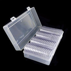 100pcs 25mm Round Coin Storage Box Portable Coin Storage Box