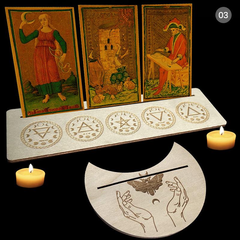 Wooden Tarot Card Stand Display Holder Altar