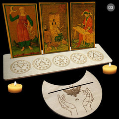 Wooden Tarot Card Stand Display Holder Altar