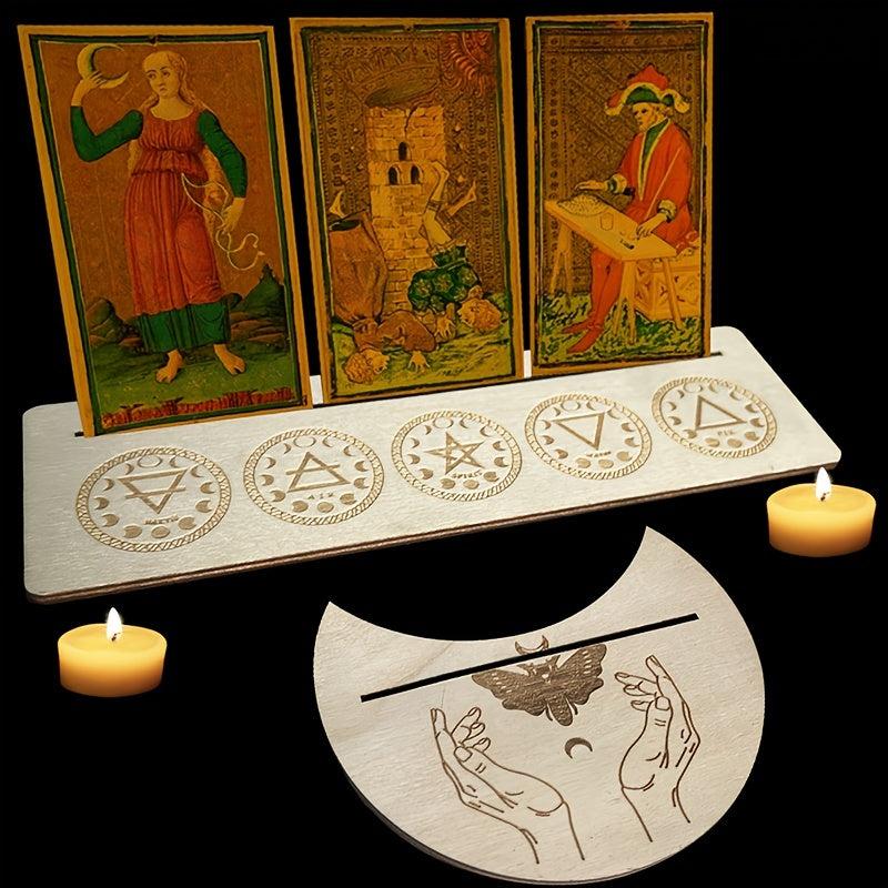 Wooden Tarot Card Stand Display Holder Altar