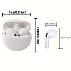 PRO6 Waterproof Wireless Earbuds Hi-fi Stereo Headphones for iPhone Android