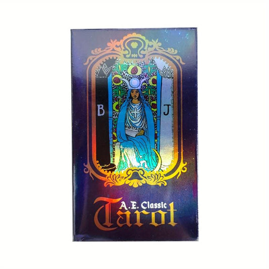 78pcs Laser Tarot Cards Set English Edition