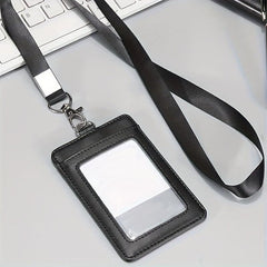 Employee ID Card Cover with Easy Pull Buckle Lanyard