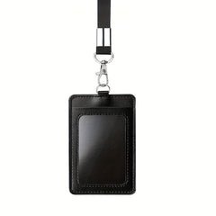 Employee ID Card Cover with Easy Pull Buckle Lanyard
