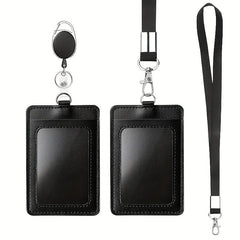 Employee ID Card Cover with Easy Pull Buckle Lanyard