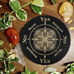 Wooden Pendulum Board Witchcraft Divination Crystal Dowsing Pendulum