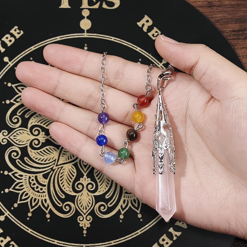 Wooden Pendulum Board Witchcraft Divination Crystal Dowsing Pendulum