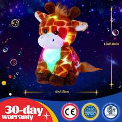 Luminous Music Sitting Giraffe Plush Toy 12in