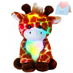 Luminous Music Sitting Giraffe Plush Toy 12in
