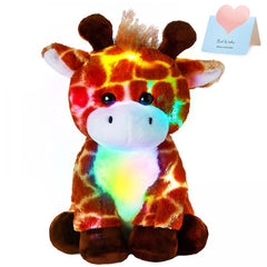 Luminous Music Sitting Giraffe Plush Toy 12in