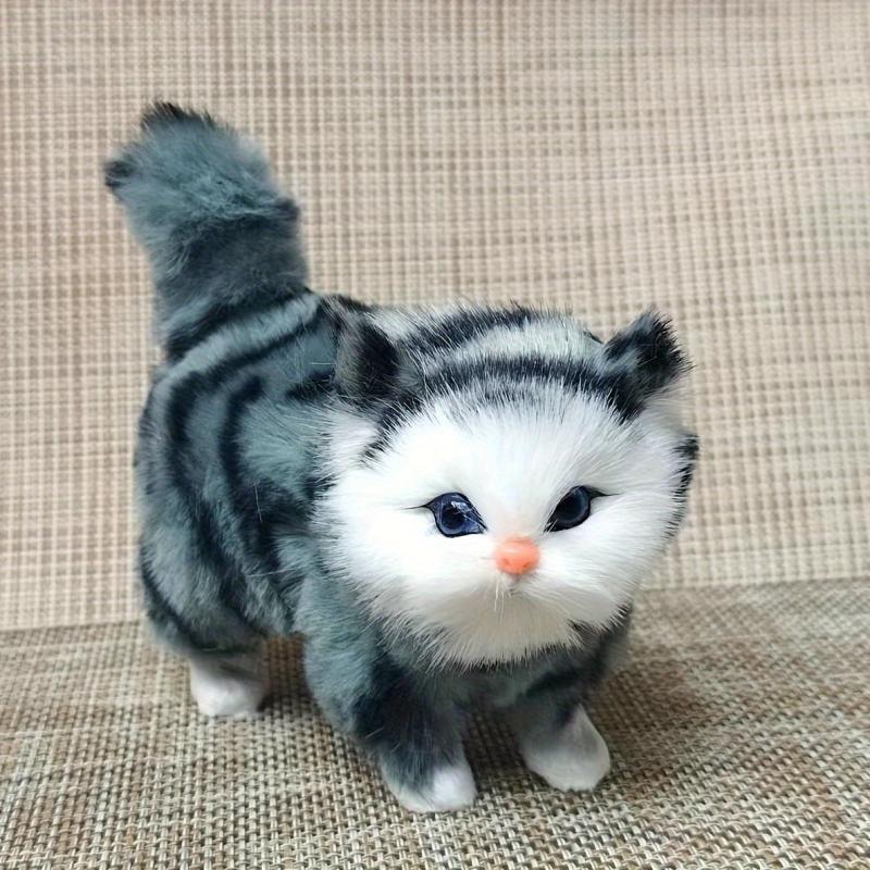 Realistic Small Fluffy Cat Toy