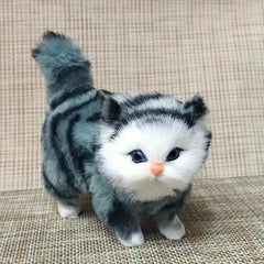 Realistic Small Fluffy Cat Toy