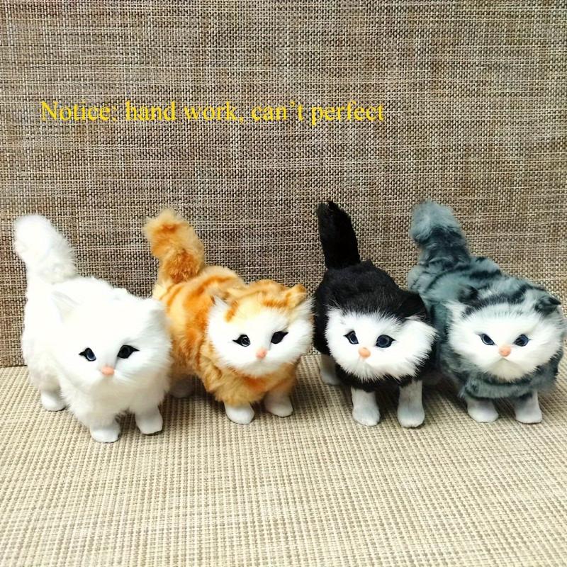 Realistic Small Fluffy Cat Toy