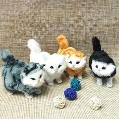 Realistic Small Fluffy Cat Toy