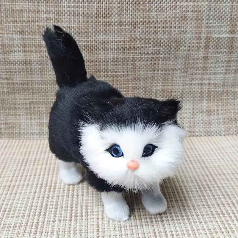 Realistic Small Fluffy Cat Toy