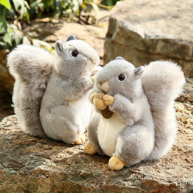 Cute Grey Squirrel Plush Toy - Ideal Gift for Kids