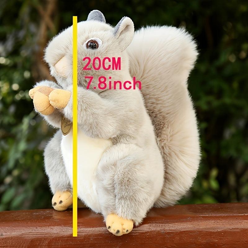 Cute Grey Squirrel Plush Toy - Ideal Gift for Kids