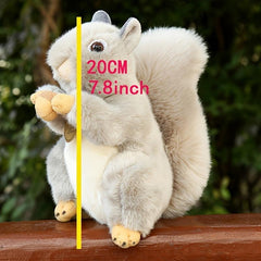 Cute Grey Squirrel Plush Toy - Ideal Gift for Kids