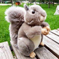 Cute Grey Squirrel Plush Toy - Ideal Gift for Kids