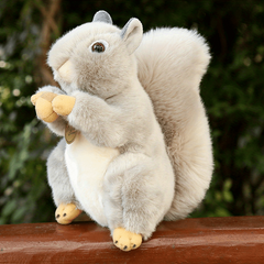 Cute Grey Squirrel Plush Toy - Ideal Gift for Kids