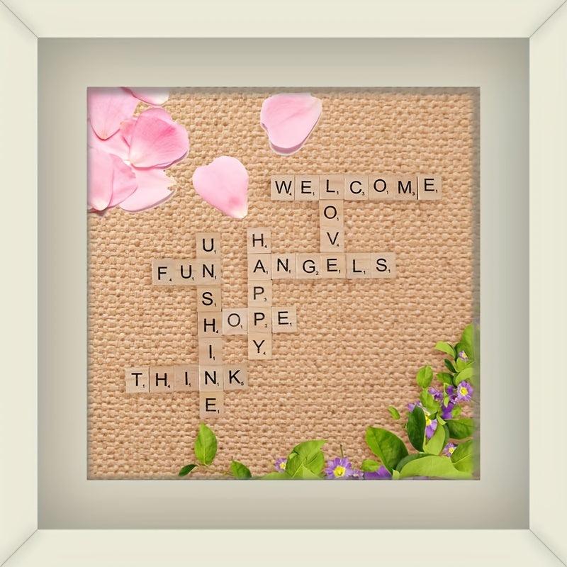 100PCS Scrabble Letters For Crafts Wood Scrabble Tiles DIY