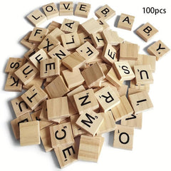 100PCS Scrabble Letters For Crafts Wood Scrabble Tiles DIY