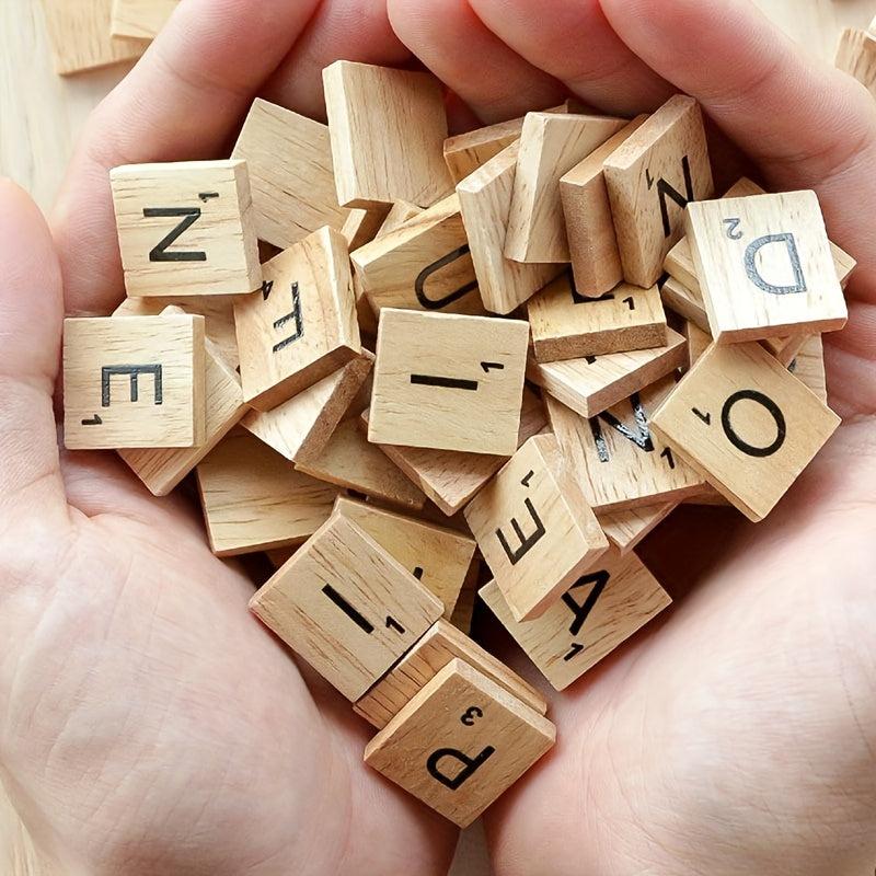 100PCS Scrabble Letters For Crafts Wood Scrabble Tiles DIY