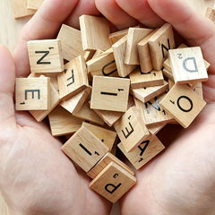 100PCS Scrabble Letters For Crafts Wood Scrabble Tiles DIY
